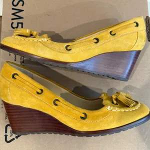 Cole Haan Nike Air Soles‎ Wedges Women's F8 D25497 Mustard Yellow Size 8B thumbnail 3