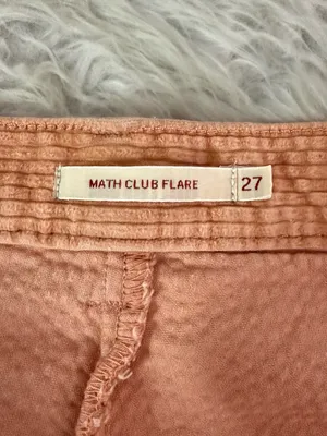 Levi’s Math Club Flare Corduroy Pants Peach 27 High Rise Wide Leg thumbnail 4