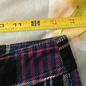 Anthropologie Women's Alicia Plaid Moto‎ Corduroy Zip High Waist Pants Size 27 thumbnail 8
