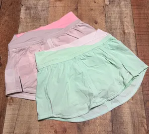 Lululemon Wmn BUNDLE 2 Gray Green Run Pace Skort Skirt Sz 2 Run Athletic Pockets thumbnail 1