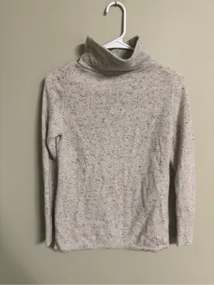 Talbots Pure Cashmere Sweater Size Small Petite SP Gray Turtleneck Pullover thumbnail 2