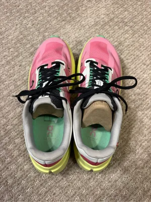 On Women's Cloudsurfer Next sneakers in Pink/Limelight, size 9.5W thumbnail 6