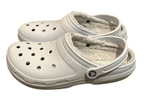 Crocs Blue Classic Lined Clog Shoes Unisex M9 W11 Comfort Faux Fur thumbnail 1
