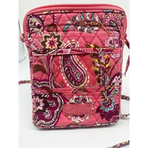 Vera Bradley pink floral and paidlsely hipster crossbody bag thumbnail 6