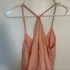 Kimchi Blue Womens Racerback Tank Top Light Pink Crochet Lace Floral Scallop Hem thumbnail 8