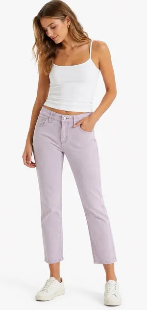 Pilcro Anthropologie Stet Jeans Women’s 30 Lavender Straight Leg Cropped thumbnail 1