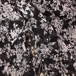Victorias Secret size small black floral slightly sheer boho top thumbnail 7