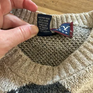 Vintage Liberty Beige & Black Argyle Sweater L thumbnail 7