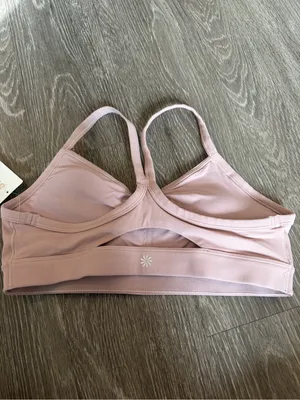 Athleta Blush Pink Strappy Longline Sports Bra thumbnail 2