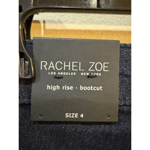 Rachel Zoe Womens High Rise Sailor Jeans Dark Wash Gold Button Boot Cut Size 4 thumbnail 6