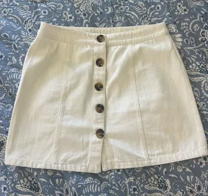 Pink Lily Cream denim skirt thumbnail 1