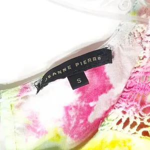 Galaxy Garden Jeanne Pierre Small Top Handmade Tie‎ Dye Pink Yellow Crochet 537 thumbnail 11