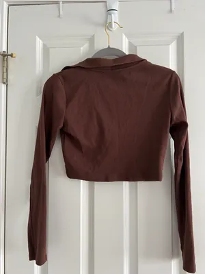 Zara Brown Ribbed Polo thumbnail 3