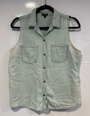 Express denim button down shirt‎ thumbnail 1