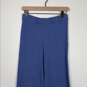 Free People Beach Hailee Wide Leg Pants Knit Women’s Size Small Periwinkle Blue thumbnail 4