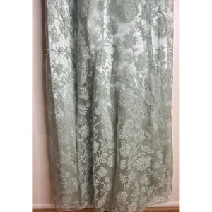vtg Cassandra Stone Dress Womens 8 Sage Green Lace Gown Formal‎ Evening Beaded thumbnail 4