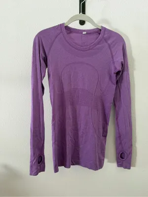 Lululemon Swiftly Tech Long Sleeve Crew Heathered Moonlit Magenta Top thumbnail 7