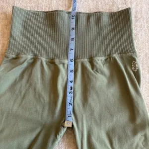 Free People Movement Good Karma Leggings Womens S/M‎ Sage Green High Rise Ribbed thumbnail 6