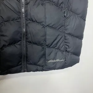 Eddie Bauer essential classic down puffer vest black women's size medium‎ thumbnail 2