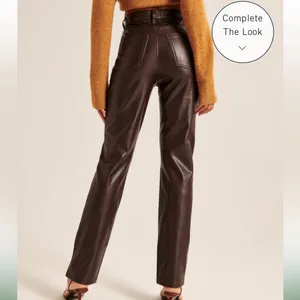 Abercrombie & Fitch Vegan Leather 90s Straight Pant size 8 thumbnail 6