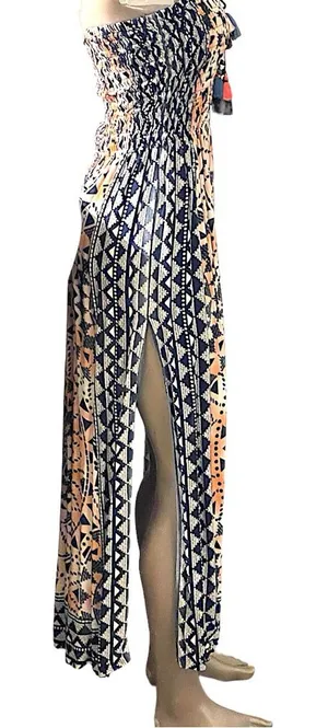 Rock & Lola Boho Beach Coverup|Strapless| Maxi Dress | Sundress | Casual | Boho thumbnail 1