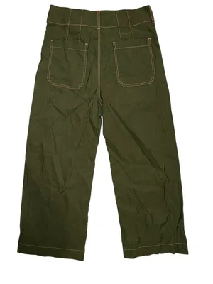 Maeve The Colette Cropped Wide-Leg Trousers Contrast-Stitch Edition - Size 29 thumbnail 5