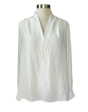 Halara blouse pullover deep V-neckline long sleeves w/buttons Size large NWT thumbnail 1