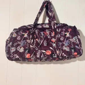 Vera Bradley Ultralight Active Duffel Bag Pressed Flowers Purple Travel Gym thumbnail 2