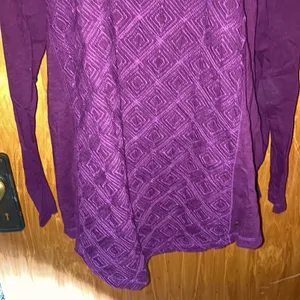 Purple Eddie Bauer Long Sleeve T-Shirt With Embroidered Diamonds Size 1X thumbnail 3