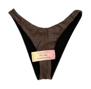 NWT Venus Swim Triangle Brown Sparkle Bikini Bottom Size XS thumbnail 1