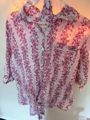 Papinelle pajama set rosy floral pattern Pink Size M thumbnail 1
