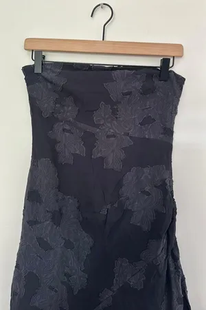 Collusion jacquard bandeau asymmetric dress in gray thumbnail 8