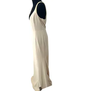 LULU's | XL | Infinite Glory Maxi Dress Beaded Butter Yellow Long Formal V Neck thumbnail 2