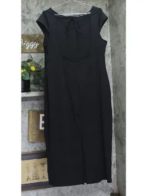 Wild Fable Womens Stretch Tie Back Cap Sleeve Maxi Dress Black 2XL thumbnail 2