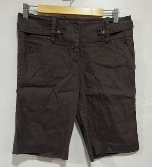 Bebe brown linen shorts thumbnail 1