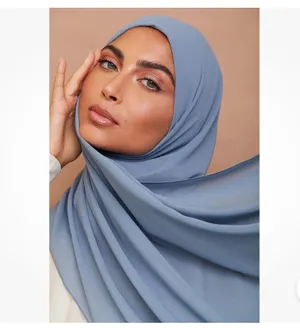 VOILE CHIC Premium Chiffon Light Blue Hijab Scarf For Women thumbnail 1