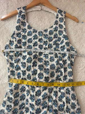 Lulus Flirty Fave Ivory Floral Print Tie-Back Midi Dress Size Large Sleeveless thumbnail 7