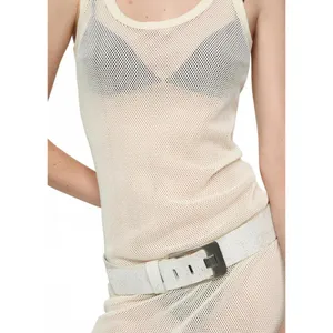 Mango Cotton Blend Knitted Dress with Lace Pattern Ecru Beige NWT Size 8/Large thumbnail 4