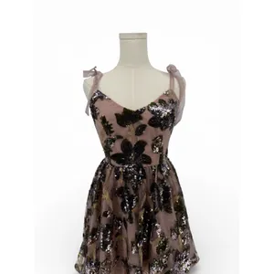 New! Dress‎ The Population Kaitrin Sequin Corset Fit & Flare Mini Dress Sz Small thumbnail 8