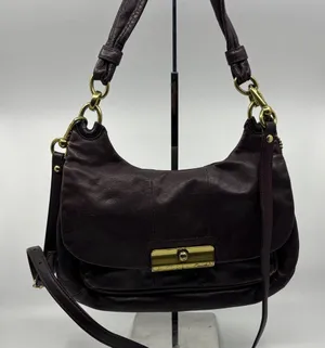 Coach Elegant Brown Leather Shoulder Bag thumbnail 1