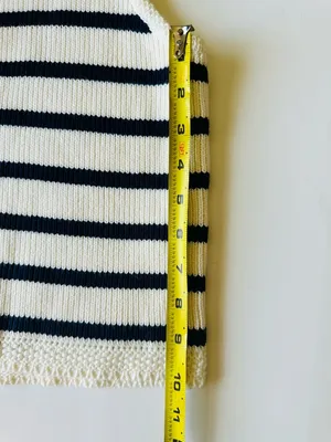 Abercrombie & Fitch Navy and White Striped Knit Tank Top Women’s‎ Sz Large thumbnail 10