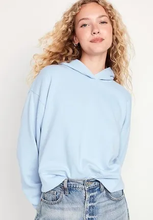 NWT Old Navy Light Blue Pullover Hoodie thumbnail 1
