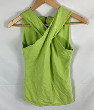 Soft Surroundings Green Cross Front Sleeveless Top Size XS thumbnail 1
