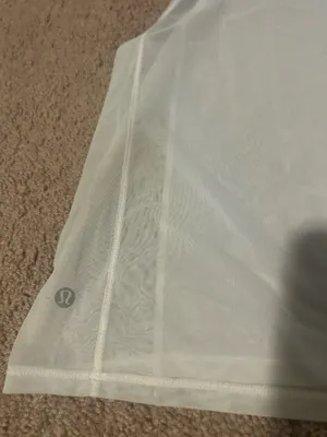 Lululemon White Mesh Sleeveless Tank Top thumbnail 8