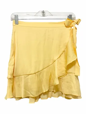 Anthropologie‎ Maeve Ruffle Mini Skirt in Sunray Yellow XS NWT thumbnail 5