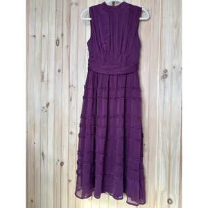 NWT Lulus Happily Sweet Purple Mock Neck Backless Midi Dress Party Classy Size M thumbnail 2