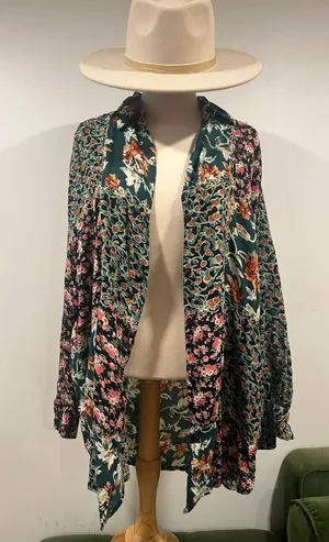Vintage Women Floral Patchwork Blouse m Size L thumbnail 5