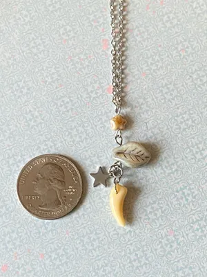 Handmade unique fairy funky Czechs glass beads mix necklace💚🌿 thumbnail 7