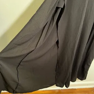 Favlux Women's Size Large Wide‎ Leg Palazzo Pant Open Wrap Front Black Pull On thumbnail 5