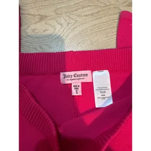 NWT Juicy Couture Vixen Pink Knit Tracksuit Set Hoodie Flare‎ Pants Small thumbnail 5